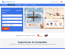 Tablet Screenshot of escapando.com
